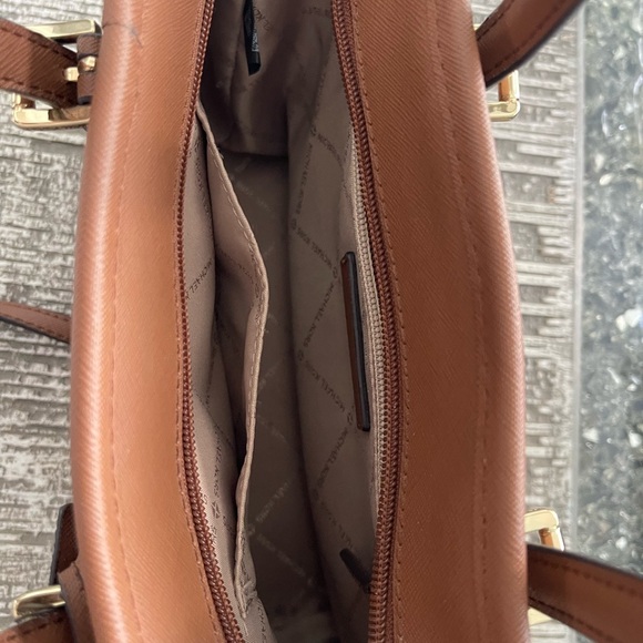 Michael Kors Chocolate Monogram Satchel - Picture 7 of 10